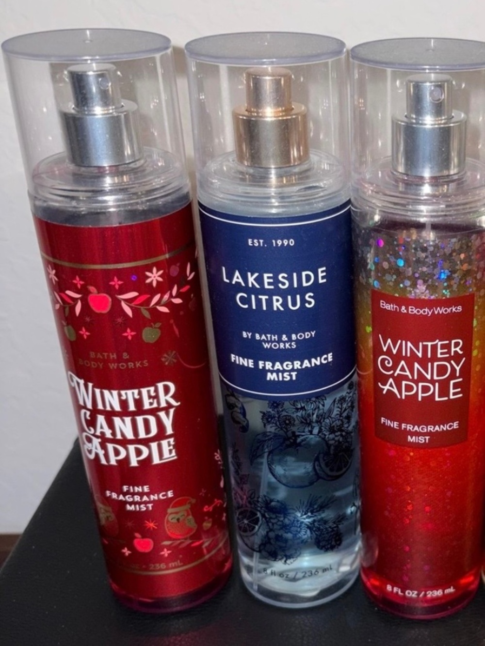 3 Bath and Body Works Of Fine Fragrances Mist 8fl oz 80% To 90% Full